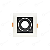 SPOT RECUADO MR11 QUADRADO PRETO E BRANCO+ SOQUETE GU10 - Imagem 1