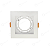 SPOT RECUADO MR16 QUADRADO BRANCO + SOQUETE GU10 - Imagem 1