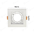 SPOT RECUADO MR16 QUADRADO BRANCO + SOQUETE GU10 - Imagem 2