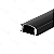 PERFIL ALUMINIO 2 METROS LENTE FUME PRETO SOBREPOR 17 X 7 - Imagem 1