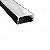 PERFIL ALUMINIO 2 METROS PRETO SOBREPOR 22,8 X 9,6 - Imagem 2