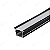 PERFIL ALUMINIO 2 METROS PRETO EMBUTIR GND 32 x 15 - Imagem 1