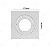 SPOT FACE PLANA PAR20 QUADRADO BRANCO + SOQUETE E27 - Imagem 2