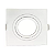 SPOT FACE PLANA MR11 QUADRADO BRANCO + SOQUETE GU10 - Imagem 1
