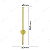 ARANDELA ONE WAY LUZ INDIRETA DOURADA 20W 90CM ALUMINIO - Imagem 5
