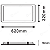 PAINEL DE EMBUTIR LED RETANGULAR 36W - BRANCO NEUTRO -32X62CM - Imagem 2