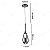 PENDENTE GLASS LÁGRIMA FUMÊ - 5W - 3000K - Imagem 3