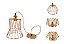 LUMINARIA DECORATIVA PENDENTE MULTIFORMAS - DOURADO - Imagem 2