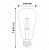 LÂMPADA LED FILAMENTO ST64 E27 - 4W - ÂMBAR - Imagem 2