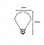 LÂMPADA LED FILAMENTO G95 DIAMANTE E27 - 4W - ÂMBAR - Imagem 2