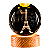 LUMINÁRIA 3D ABAJUR BOLINHA TORRE EIFFEL 2W 3000K - Imagem 1