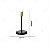 LUMINÁRIA DE MESA PEDESTAL PRETO+DOURADO 30CM (SEM LÂMPADA) - Imagem 2