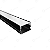 PERFIL ALUMINIO 3METROS PRETO SOBREPOR GND 20x15 - Imagem 2