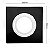 SPOT FACE PLANA MR16 QUADRADO PRETO E BRANCO + SOQUETE GU10 - Imagem 2