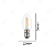 LÂMPADA LED FILAMENTO PARA VARAL E12 1W MINI VELA C7 2400K 110V - PACOTE 25 UNIDADES - Imagem 2