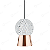 PENDENTE DIAMANTE 6+3W ROSÊ GOLD 3000K - Imagem 1
