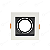 SPOT RECUADO MR16 QUADRADO PRETO E BRANCO + SOQUETE GU10 - Imagem 1