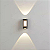 ARANDELA MINI MODERN PRETO 1+1+2W 3000K IP54 - Imagem 2