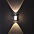 ARANDELA MINI MODERN PRETO 1+1+2W 3000K IP54 - Imagem 3