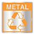 Placa de Sinalização Alumínio 16x16cm Reciclagem Metal C16032 Indika - Imagem 1