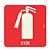 Placa de aviso Extintor CO2 Luminescente 16x16 - indika - Imagem 1