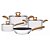 Jogo Panelas Tramontina Brava Antiaderente Aço Inox Fundo Triplo Cabos Alças Efeito Amadeirado 4 Peças Tramontina - Imagem 1
