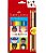 Lapis de Cor Faber-castell C/12 Cores+3 Bicolor Caras e Cores 120112cc - Imagem 1