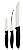 Jogo Facas Inox Plenus C/03 pcs Preto - Imagem 2