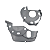 Protetor Tampas Laterais Motor CRF 250F Cinza - Imagem 1