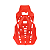 Protetor de Motor e Link Traseiro CRF 230 Vermelho - Imagem 2