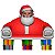 Papai Noel Banco Fibra de Vidro - Imagem 1