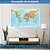 Adesivo Fosco Mapa Mundi Para Parede Decoração - Imagem 5