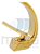 Torneira Lavatório Misturador Monocomando Dourada Luxo Curva - Imagem 3