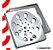 Ralo Grelha Quadrado 15x15cm Abre Fecha Inox Com Suporte - Imagem 3