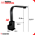 Torneira de Pia Lavatório Banheiro Lavabo Quadrix Preto Premier Cano Reto Preta Black Luxo Metal - Imagem 3
