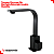 Torneira de Pia Lavatório Banheiro Lavabo Quadrix Preto Premier Cano Reto Preta Black Luxo Metal - Imagem 2