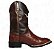 Bota Texana Estampa Avest Pinhão Boi Dallas Café Sola Preta Bico Quadrado - Imagem 2