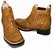 Botina Texana Estampa Avest Camel Sola Preto Bico Quadrado - Imagem 2