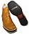 Botina Texana Estampa Avest Camel Sola Preto Bico Quadrado - Imagem 5