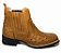 Botina Texana Estampa Avest Camel Sola Preto Bico Quadrado - Imagem 4