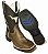 Bota Texana Crazy Horse Cano Boi Preto Sola Preta Bico Quadrado - Imagem 1