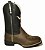 Bota Texana Crazy Horse Cano Boi Preto Sola Preta Bico Quadrado - Imagem 3