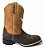 Bota Texana Dallas Cano Boi Camel Sola Preta Bico Quadrado - Imagem 4