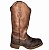 Bota Texana Feminina Escamada Brown Sola Café Bico Quadrado - Imagem 3