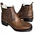 Botina Texana Feminina Fossil Strass Sola Preta Bico Quadrado - Imagem 3