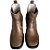 Botina Texana Feminina Fossil Strass Sola Preta Bico Quadrado - Imagem 2