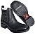 Botina Texana Feminina Fossil Preto Strass Sola Preta Bico Quadrado - Imagem 5