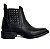 Botina Texana Feminina Fossil Preto Strass Sola Preta Bico Quadrado - Imagem 4