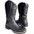 Bota Texana Feminina Fossil Preto Band Americana Sola Preta Bico Quadrado - Imagem 2