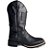 Bota Texana Feminina Fossil Preto Band Americana Sola Preta Bico Quadrado - Imagem 4